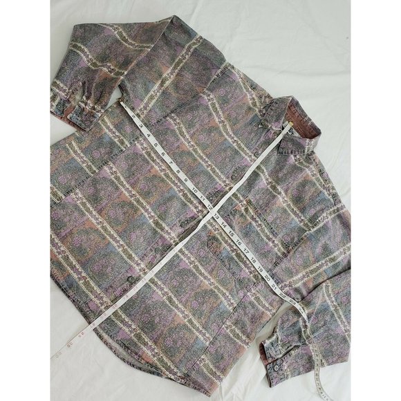 Sudden Impact Womens M Long Sleeve Multicolor Floral Western Shirt - Picture 4 of 5